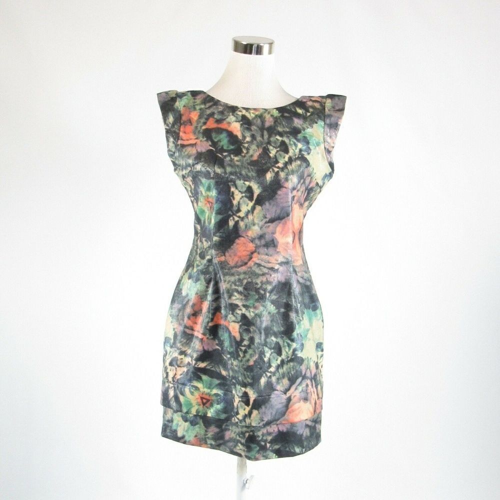 Afghan gray cap sleeve sheath dress M